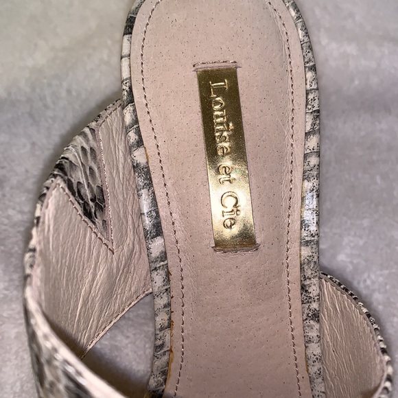Louise et Cie Snakeskin block heel Sandal sz 6.5 - Picture 4 of 7